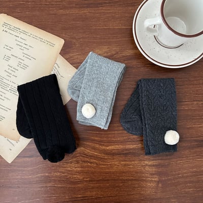 毛球點膠中筒襪3