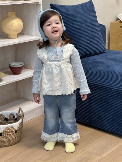 韓系雕花蕾絲背心套裝2