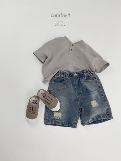 韓系短領雙釦素色上衣10