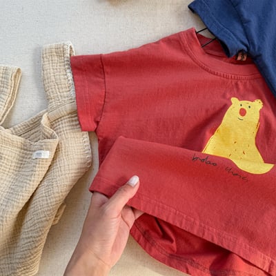 cute塗鴉短版寬鬆T12