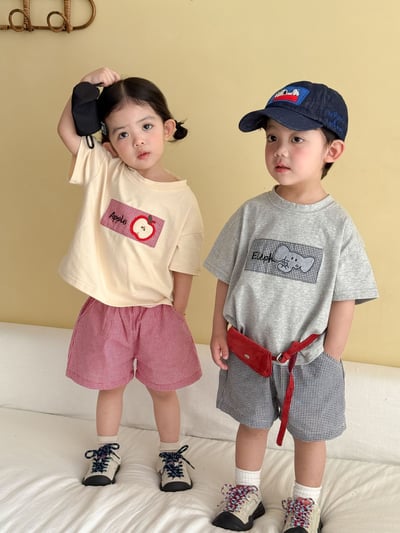 幼稚園穿搭格子拼布系列11