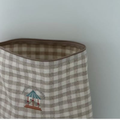 韓系格子收納包6