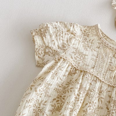 韓系棉質碎花包屁衣6