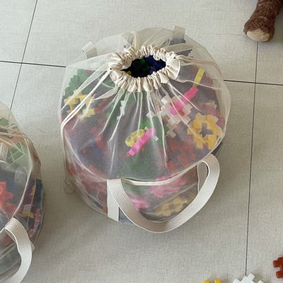 韓系網眼抽繩束口玩具收納袋14