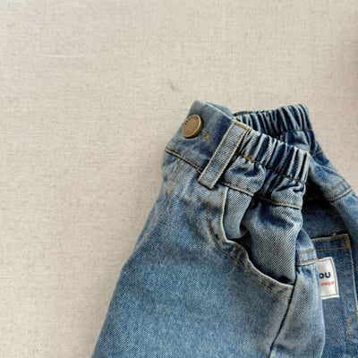 經典簡約下擺抽鬚牛仔五分褲14