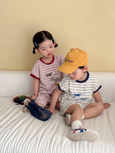 六隻小魚條紋套裝17