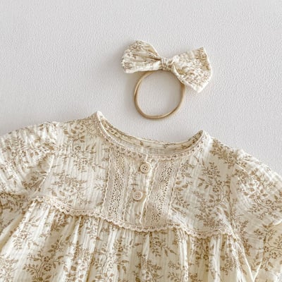 韓系棉質碎花包屁衣7