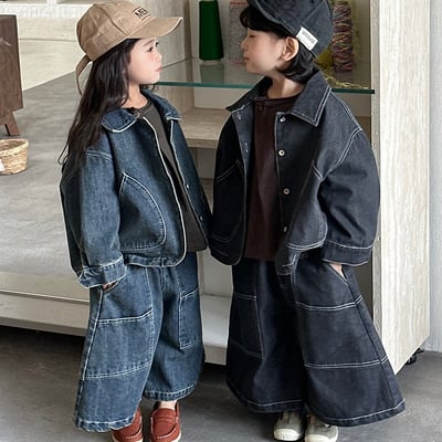 日系明線車縫個性牛仔套裝1