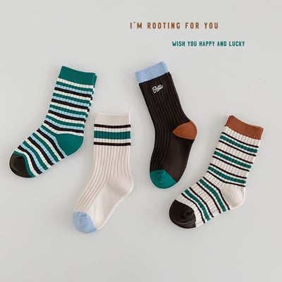 個性運動風中筒襪四雙一組8