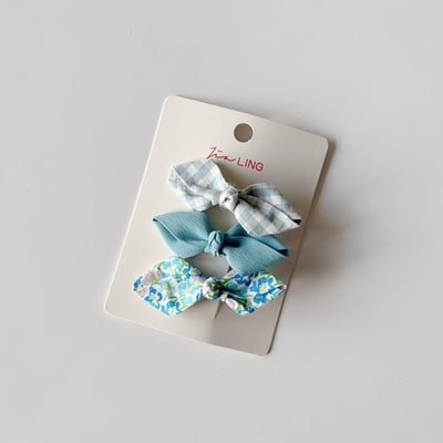 韓系布藝蝴蝶結髮夾3