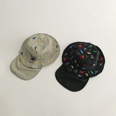 速乾刺繡恐龍遮陽漁夫帽(可遮脖子)6