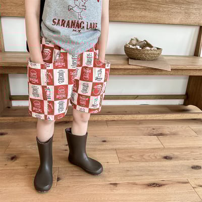 速食大格子口袋短褲13