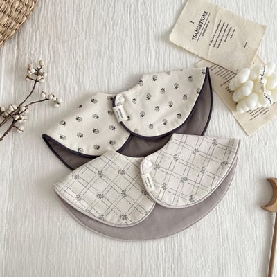 韓系雙面圓形圍兜兜4