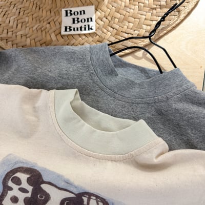 韓系塗鴉落肩寬鬆T4