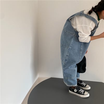 韓系小眾版型牛仔吊帶褲12