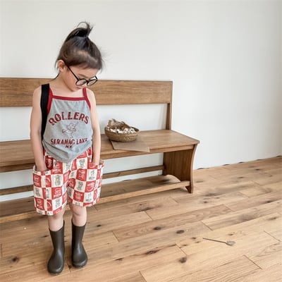 速食大格子口袋短褲17