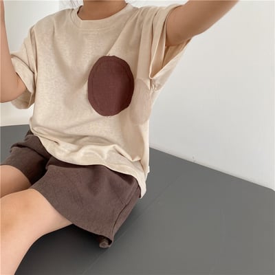 韓系薄款圓點補丁T8