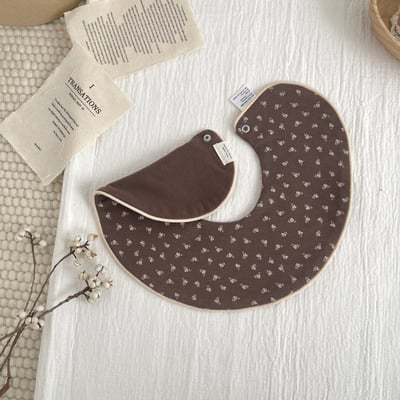 韓系雙面圓形圍兜兜24