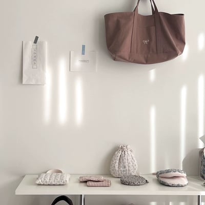 韓系蝴蝶結帆布手提包3