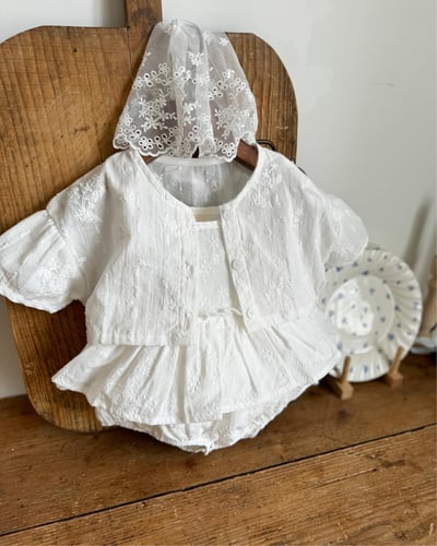 韓系碎花細肩帶包屁衣17