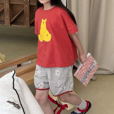 韓系童趣滿版塗鴉布短褲22