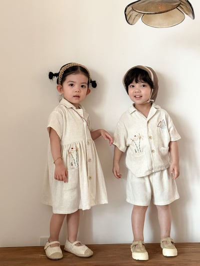 渡假小刺繡棉麻手足套裝16