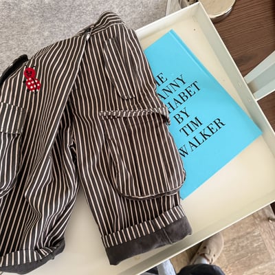 推 ♡ 韓系水洗棉刺繡工裝褲12