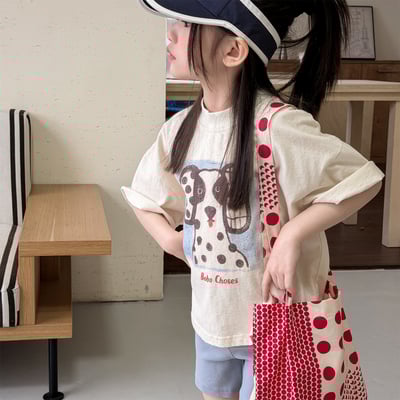 韓系塗鴉落肩寬鬆T18