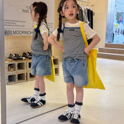 經典牛仔小標五分短褲17