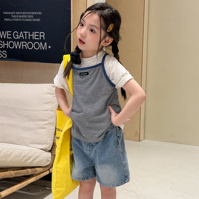 經典牛仔小標五分短褲19