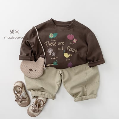 水果塗鴉薄長袖上衣7