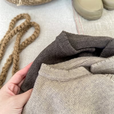 韓系簡約素色針織開衫6