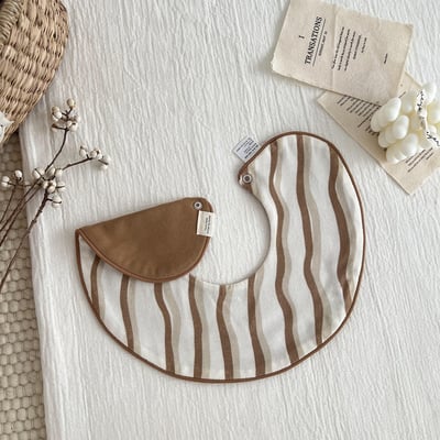 韓系雙面圓形圍兜兜11