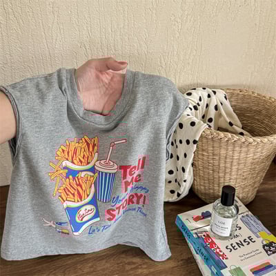 推 ♡ 美式毛捲邊落肩T11