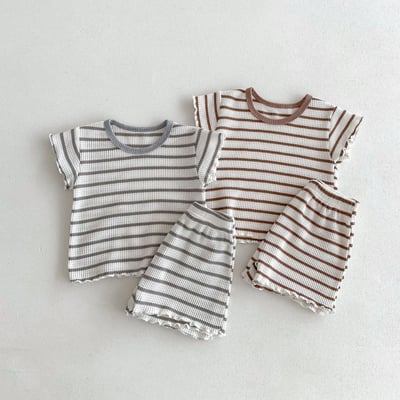 條紋捲邊舒適套裝2