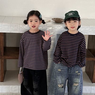 經典簡約條紋長袖薄上衣10