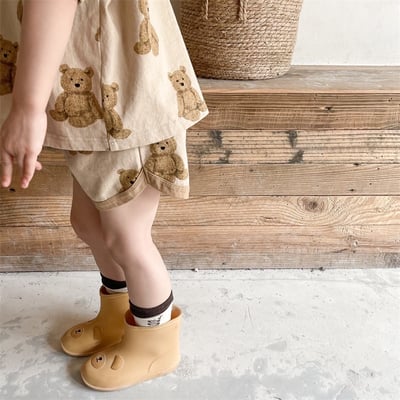 韓系滿版泰迪熊滾邊套裝15