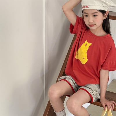 cute塗鴉短版寬鬆T15