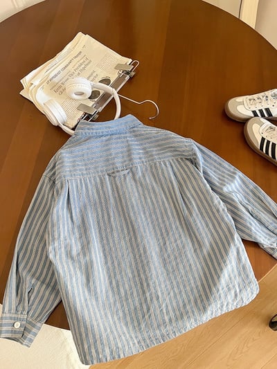 日韓系質感條紋臘腸狗襯衫(自留款)2