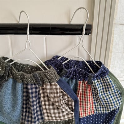 復古拼花布特色中性哈倫長褲(自留款)7