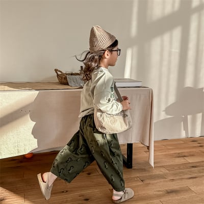 推 ♡ 韓系滿版企鵝長褲20