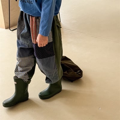 復古拼花布特色中性哈倫長褲(自留款)20