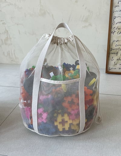 韓系網眼抽繩束口玩具收納袋17