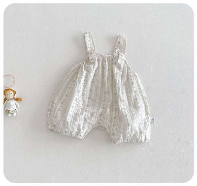 小森系碎花吊帶包屁衣5