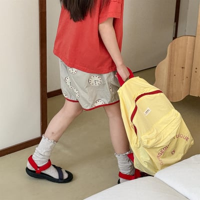 韓系童趣滿版塗鴉布短褲21