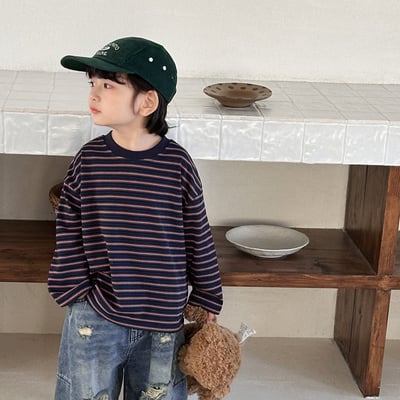 經典簡約條紋長袖薄上衣19