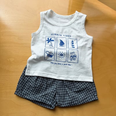 夏季六宮格背心套裝8