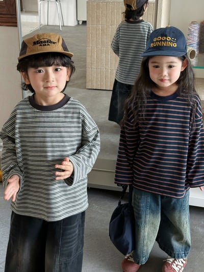 經典簡約條紋長袖薄上衣8