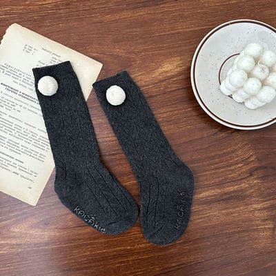 毛球點膠中筒襪5