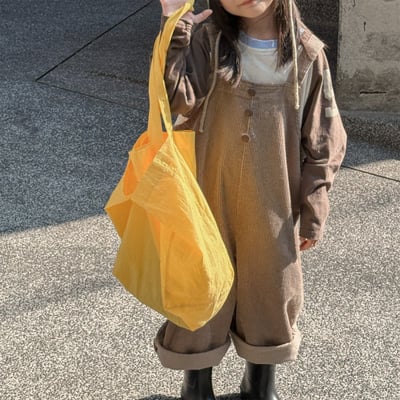 推 ♡ 韓系冬季條絨吊帶褲16